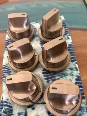 GE Cafe Brushed Copper Pro Range & Range Top Replacement Knobs Gas